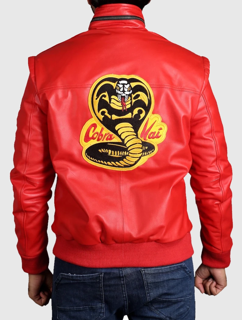 Mens Cobra Kai Leather Jacket