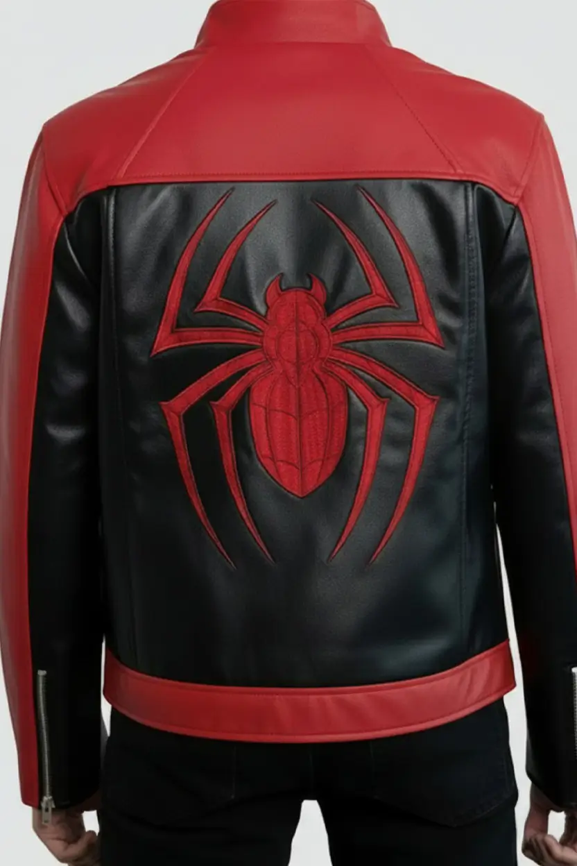 Mens Spiderman Last Stand Leather Jacket