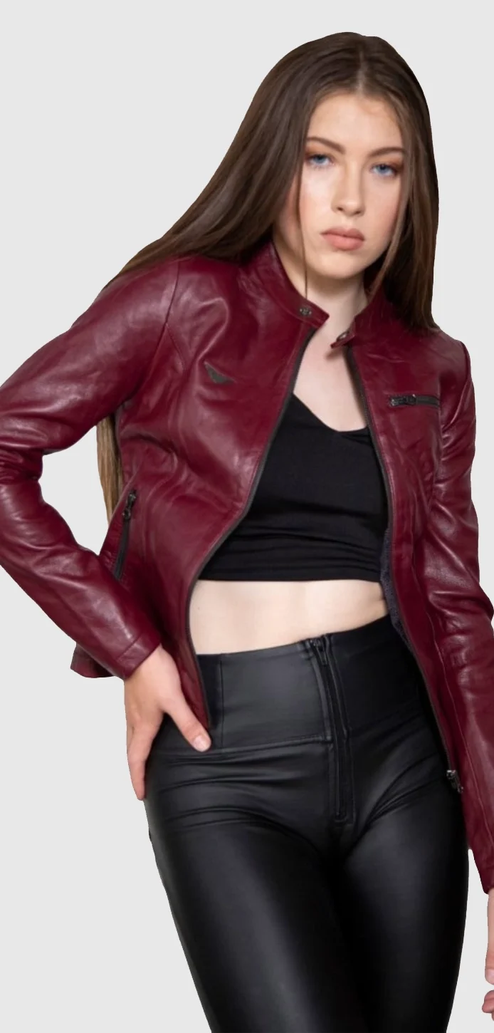 Womens Claire Redfield Leather Jacket front