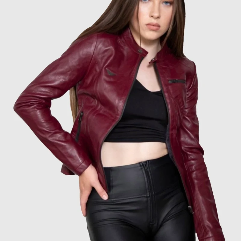 Womens Claire Redfield Leather Jacket front