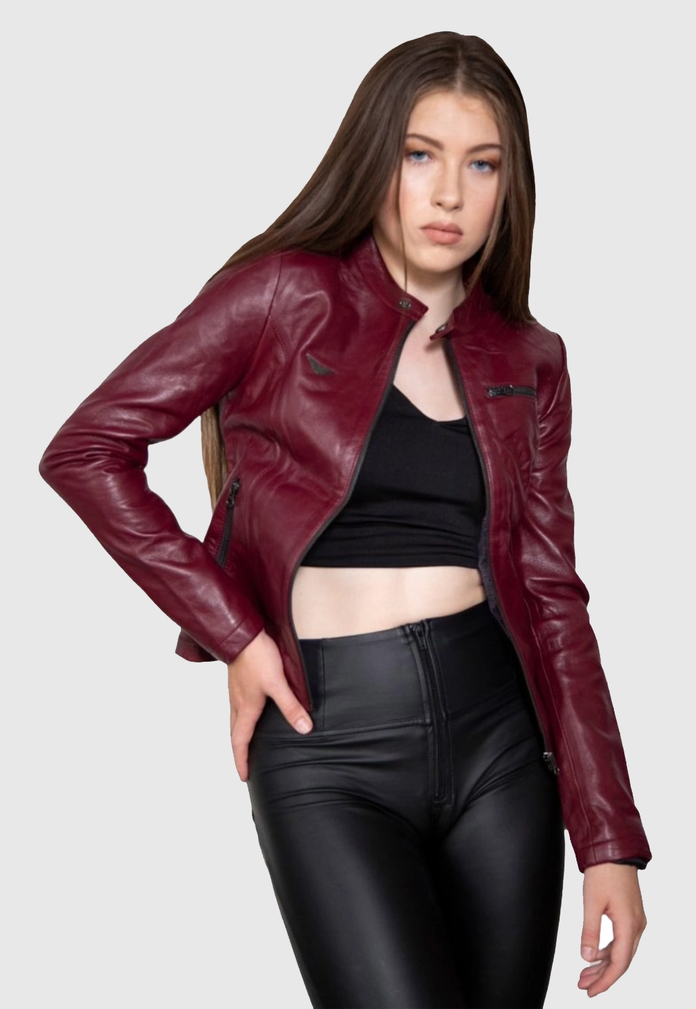 Claire Redfield Resident Evil Red Moto Leather Jacket!