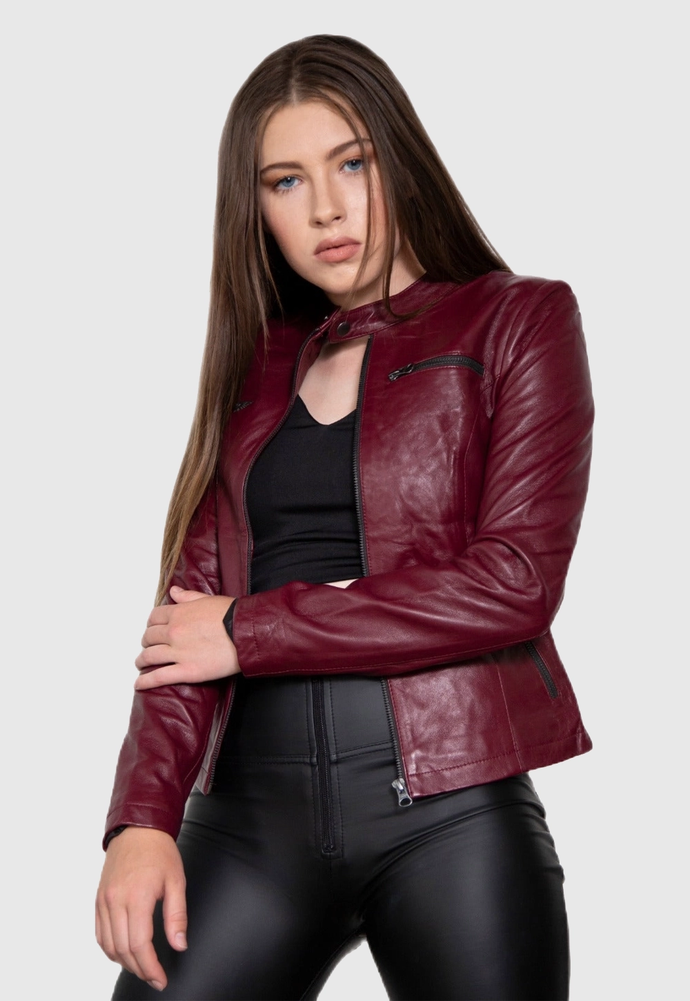 Claire Redfield Resident Evil Red Moto Leather Jacket!