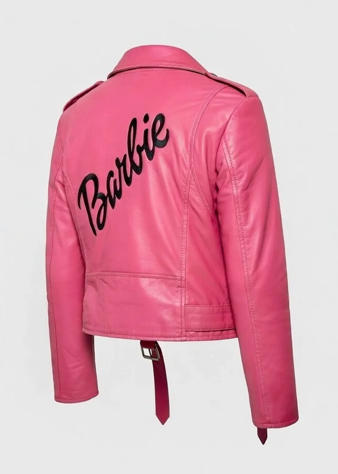 Pink Matte Barbie Leather Jacket