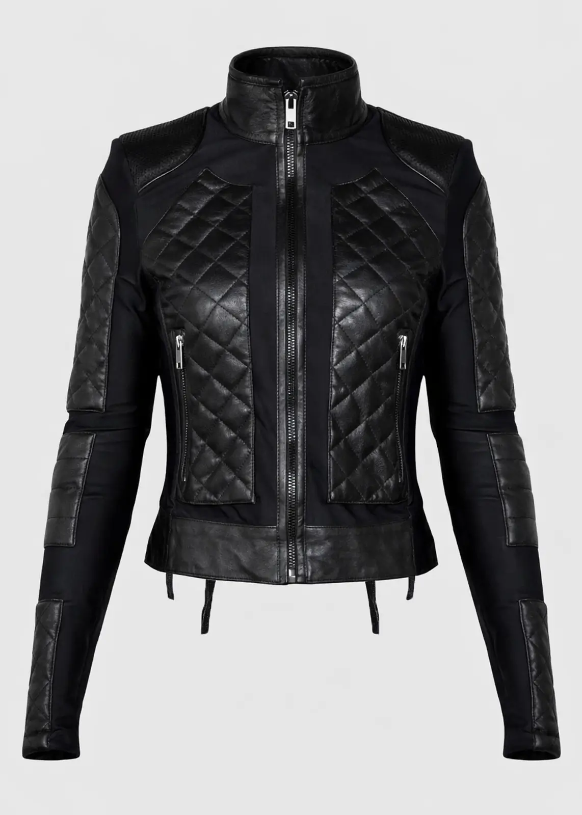 Black Corset Leather Jacket Worn By Evan Rachel