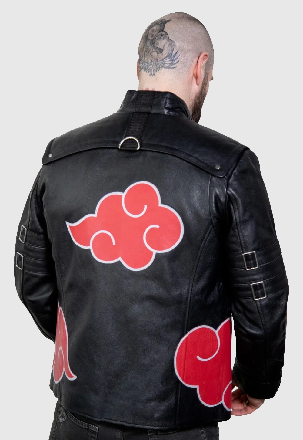 Black and Orange Naruto Shippuden Leather Jacket