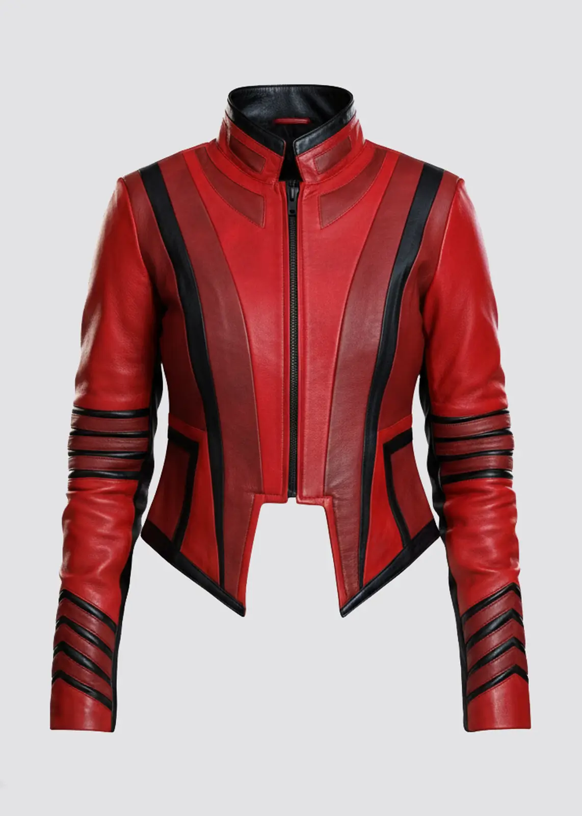 Red Leather Scarlet Witch Jacket