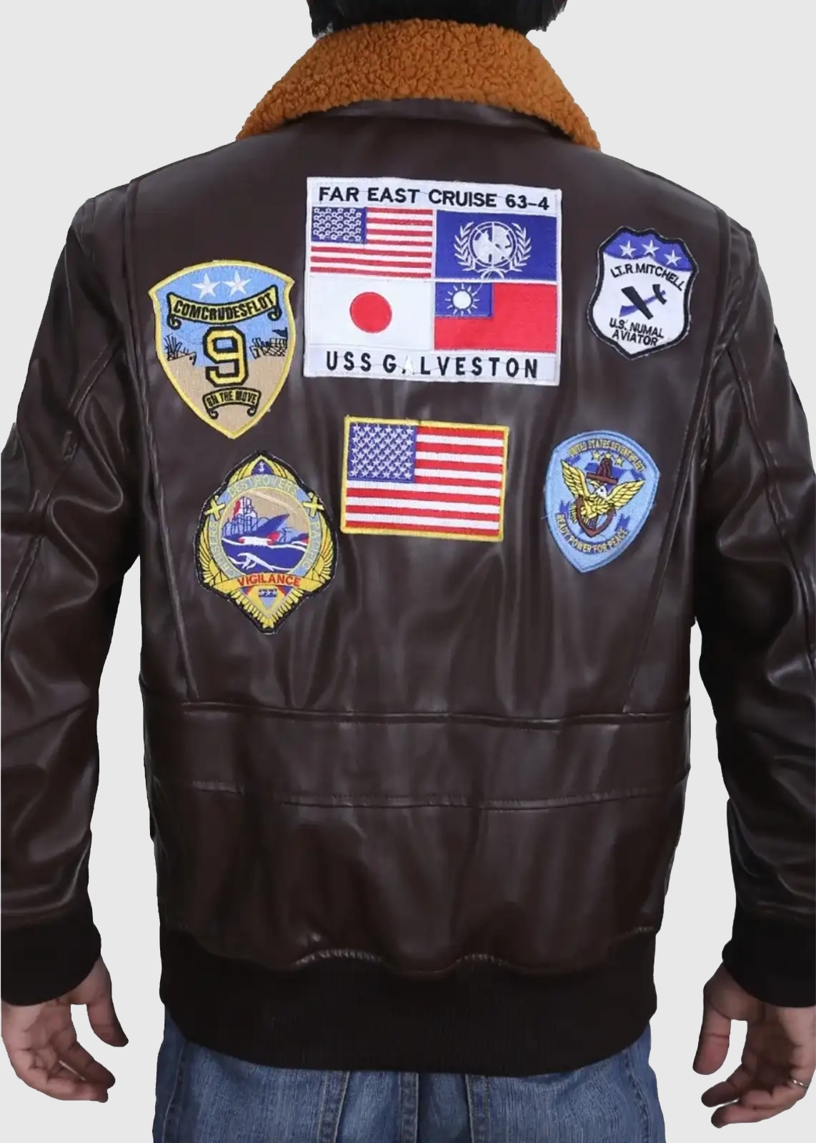 Maverick 	Top Gun Bomber Leather Jacket