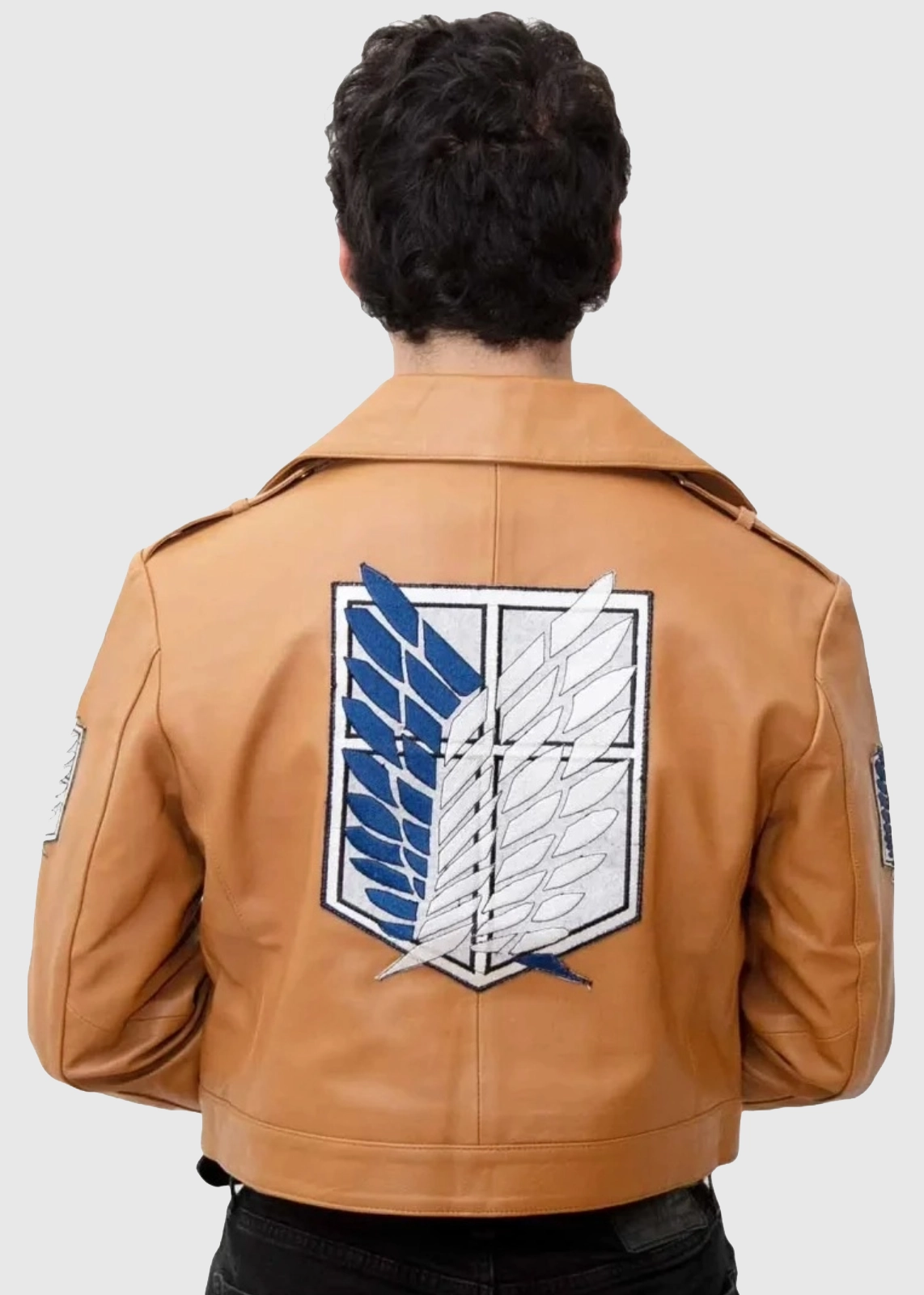 Men Brown Attack on Titan Leather Jacket