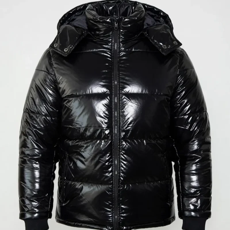 cool-shiny-black-puffer-leather-jacket