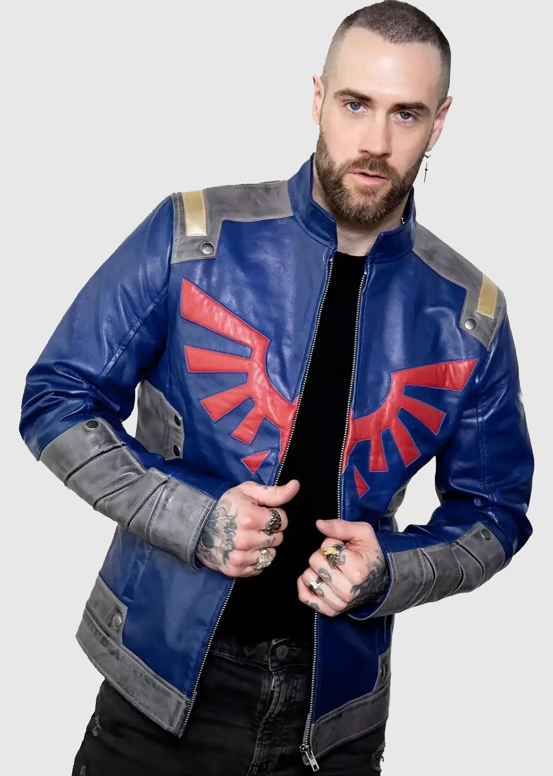 Blue Legendary Race Shield Edition Legend of Zelda Jacket