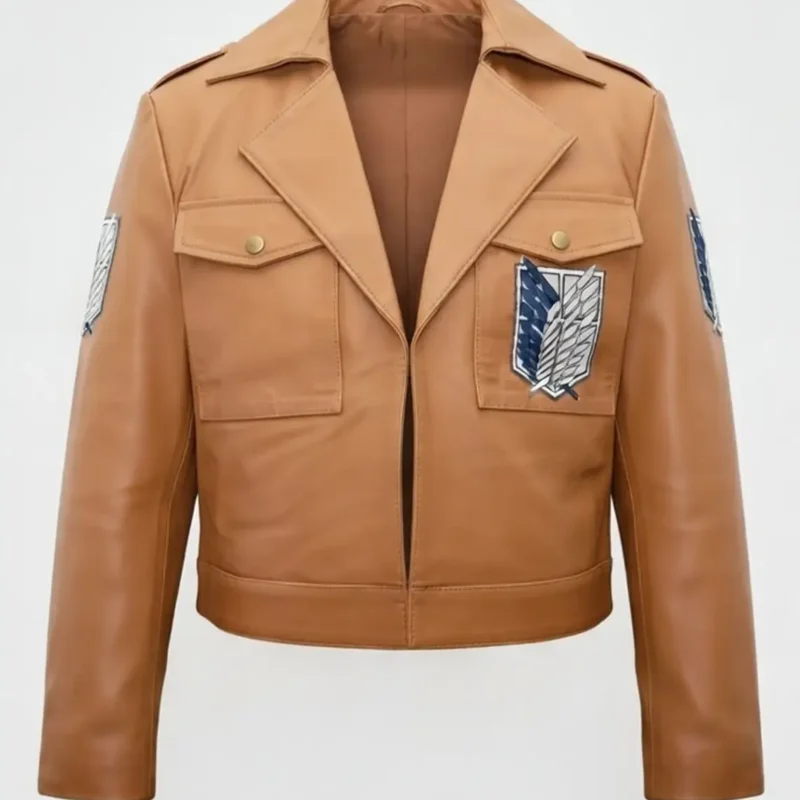 mens-brown-attack-on-titan-leather-jacket
