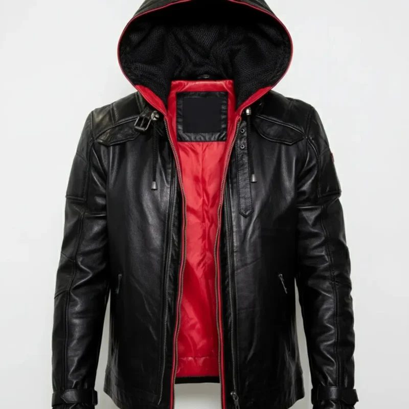 batman-red-hooded-black-leather-jacket