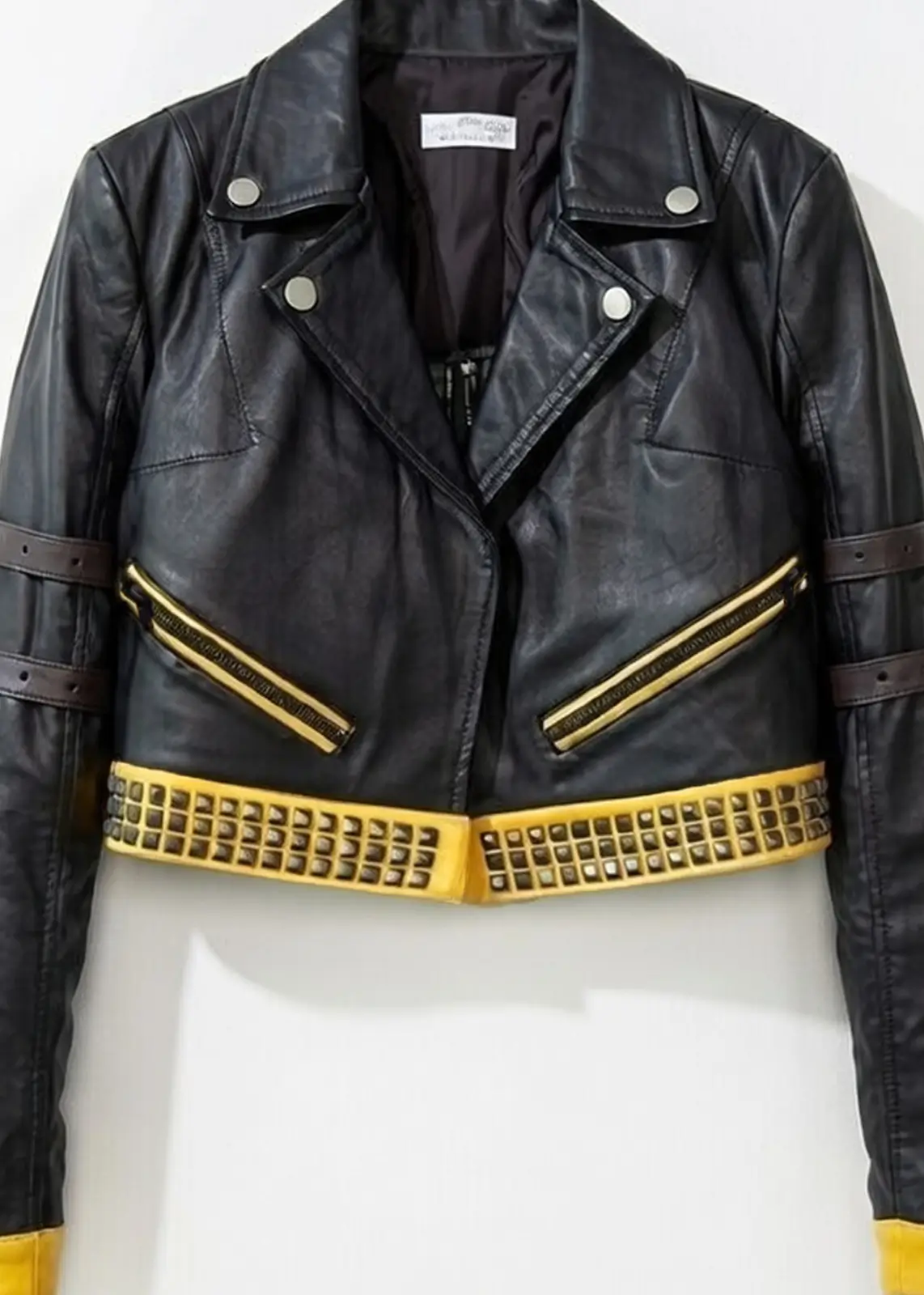 black-and-yellow-women-crop-leather-jacket