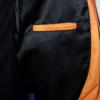 goku bomber orange jacket closeup