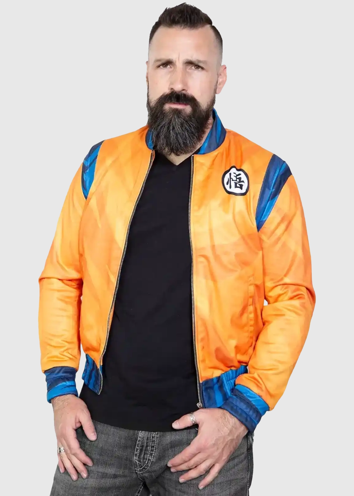 Goku Anime Orange Bomber Jacket for Men