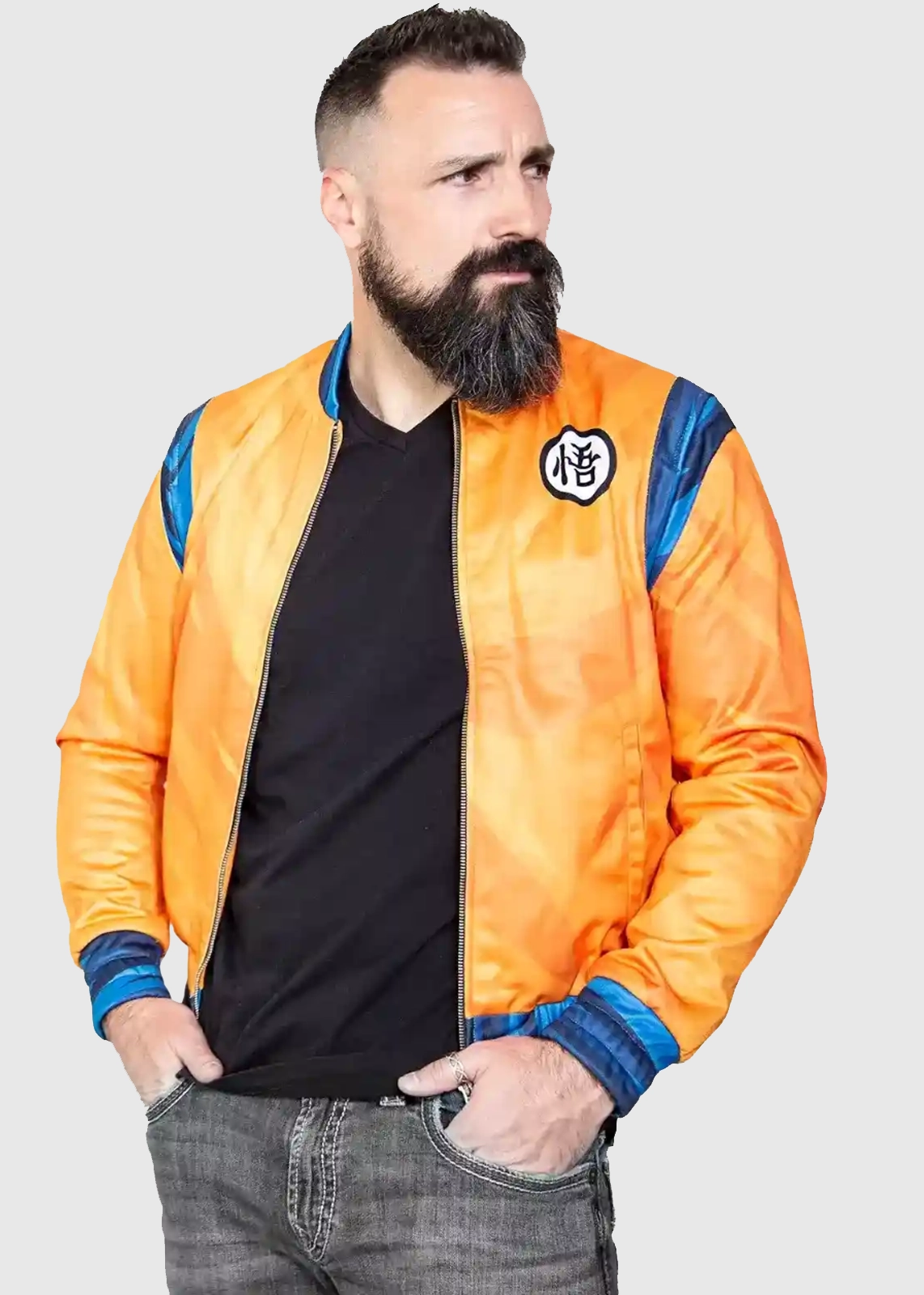 Goku Anime Orange Bomber Jacket for Men