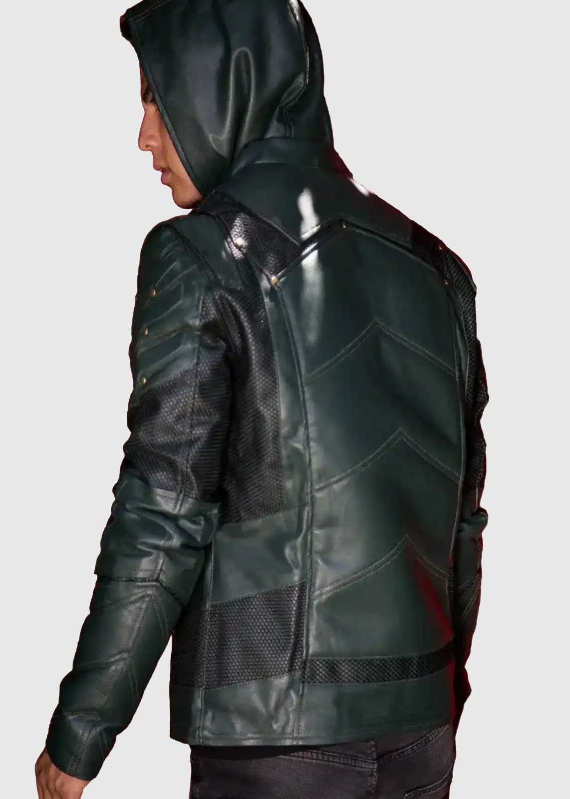 Men’s Green Arrow Forest Green Leather Jacket