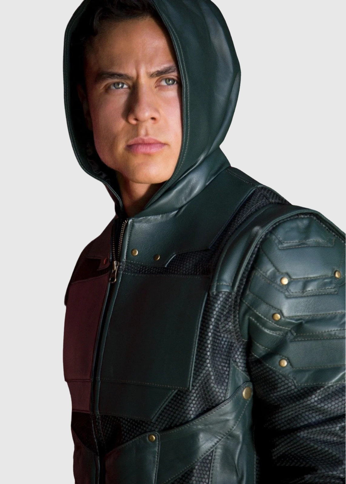 Men’s Green Arrow Forest Green Leather Jacket