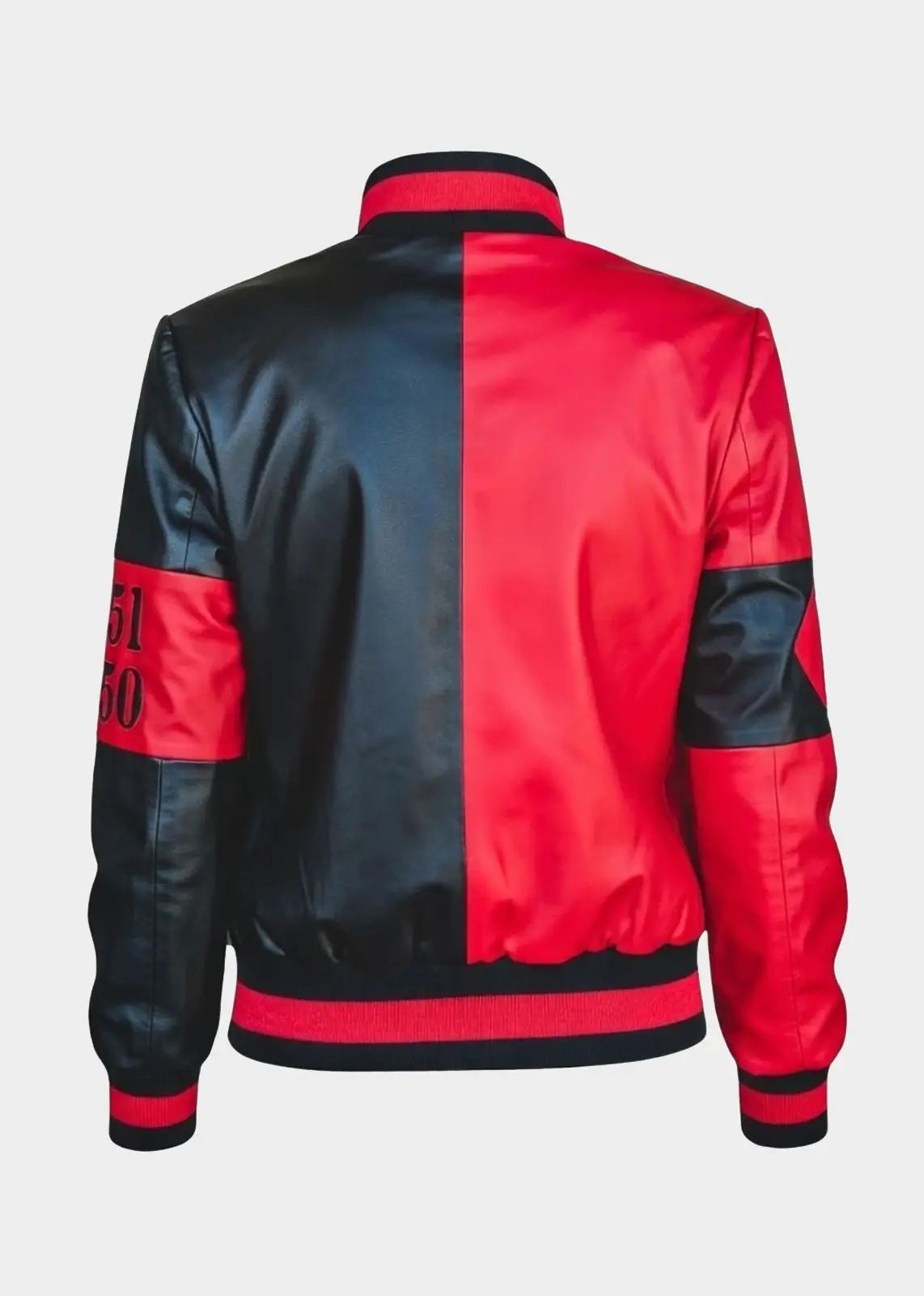 Harley Quinn Black And Red Leather Jacket For Women