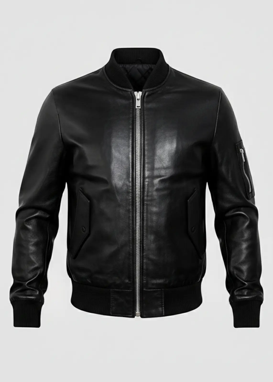 Men’s Aviator Flight Black Leather Jacket