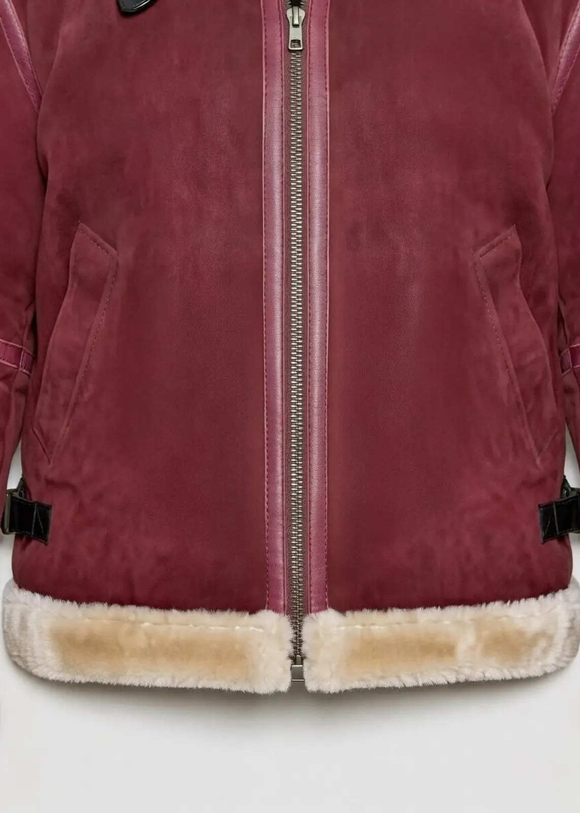 Men’s Ryan Reynolds Spirited Red Suede Christmas Jacket