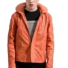 mens star wars skywalker x wing pilot orange jacket front 5