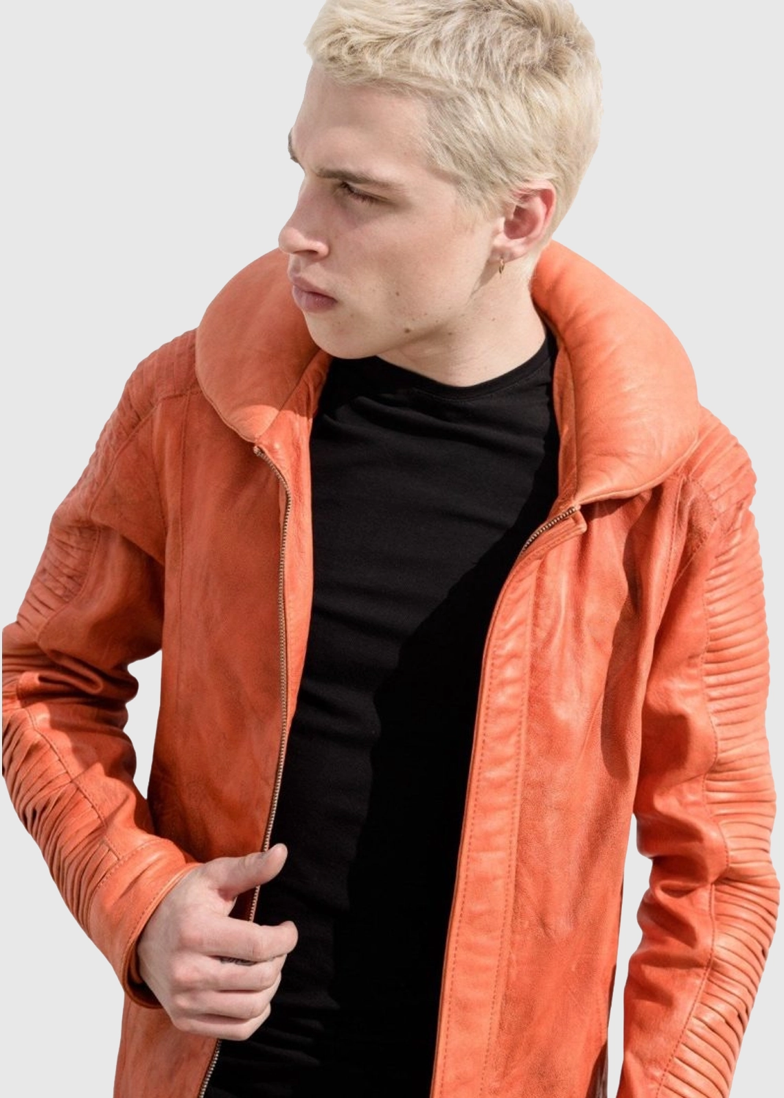 Men’s Luke Skywalker X Wing Pilot Orange Leather Jacket