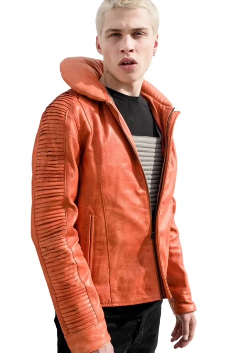 mens star wars skywalker x wing pilot orange jacket right tilted