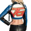 overwatch soldier 76 crop top leather jacket back 2