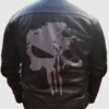 pinusher leather jacket skeleton back