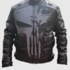 pinusher leather jacket skeleton front