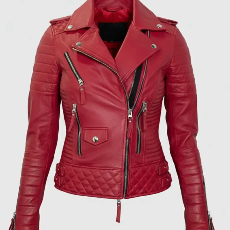 red-womens-quilted-biker-leather-jacket