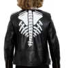 skeleton leather jacket back