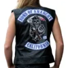 sons of anarchy leather vest jacket back