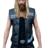 sons of anarchy leather vest jacket front