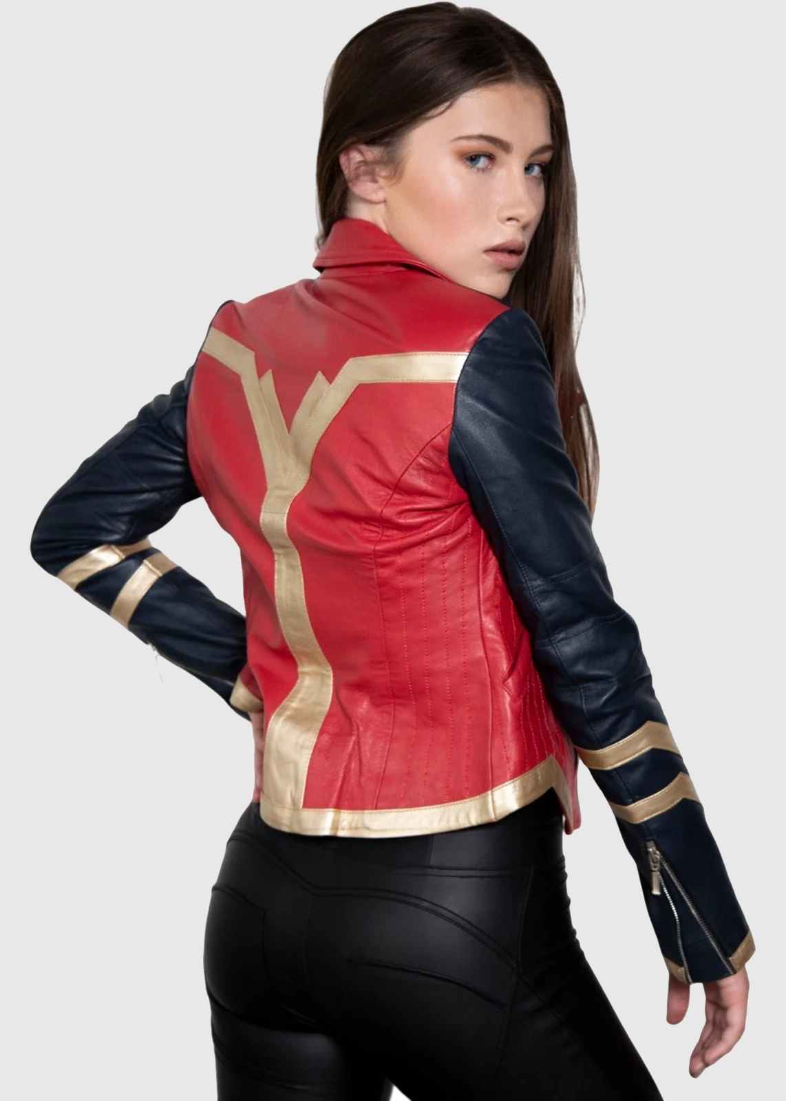 Wonder Woman Warrior Red Leather Jacket