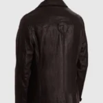 Dark Brown Leather Jacket back