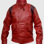 Good For Health bad for health red leather jacket front