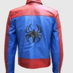 Spiderman Inspired Red and Blue Leather Jacket back