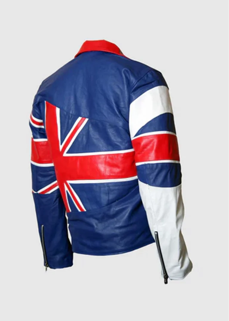 Union Jack Leather Jacket back