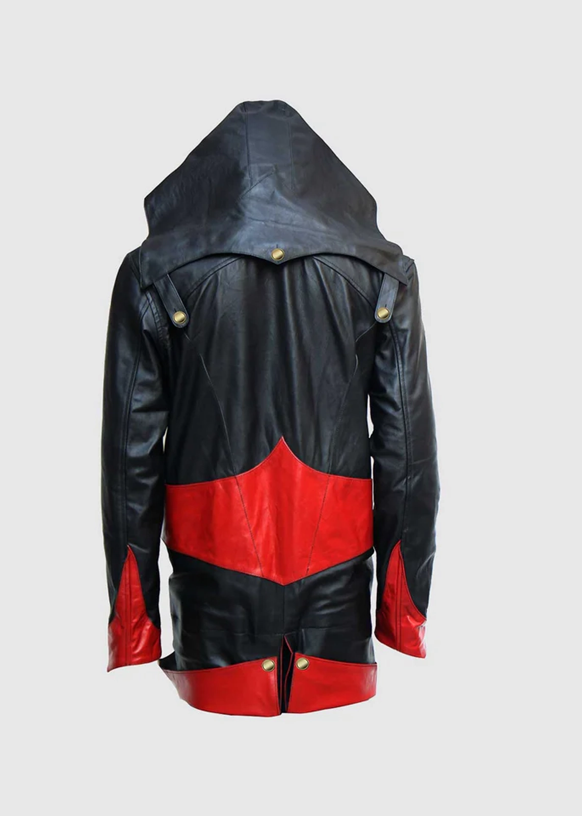 Assassin’s Creed 3 Black & Red Hooded Leather Jacket