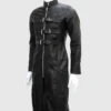 black gothic leather trench coat full