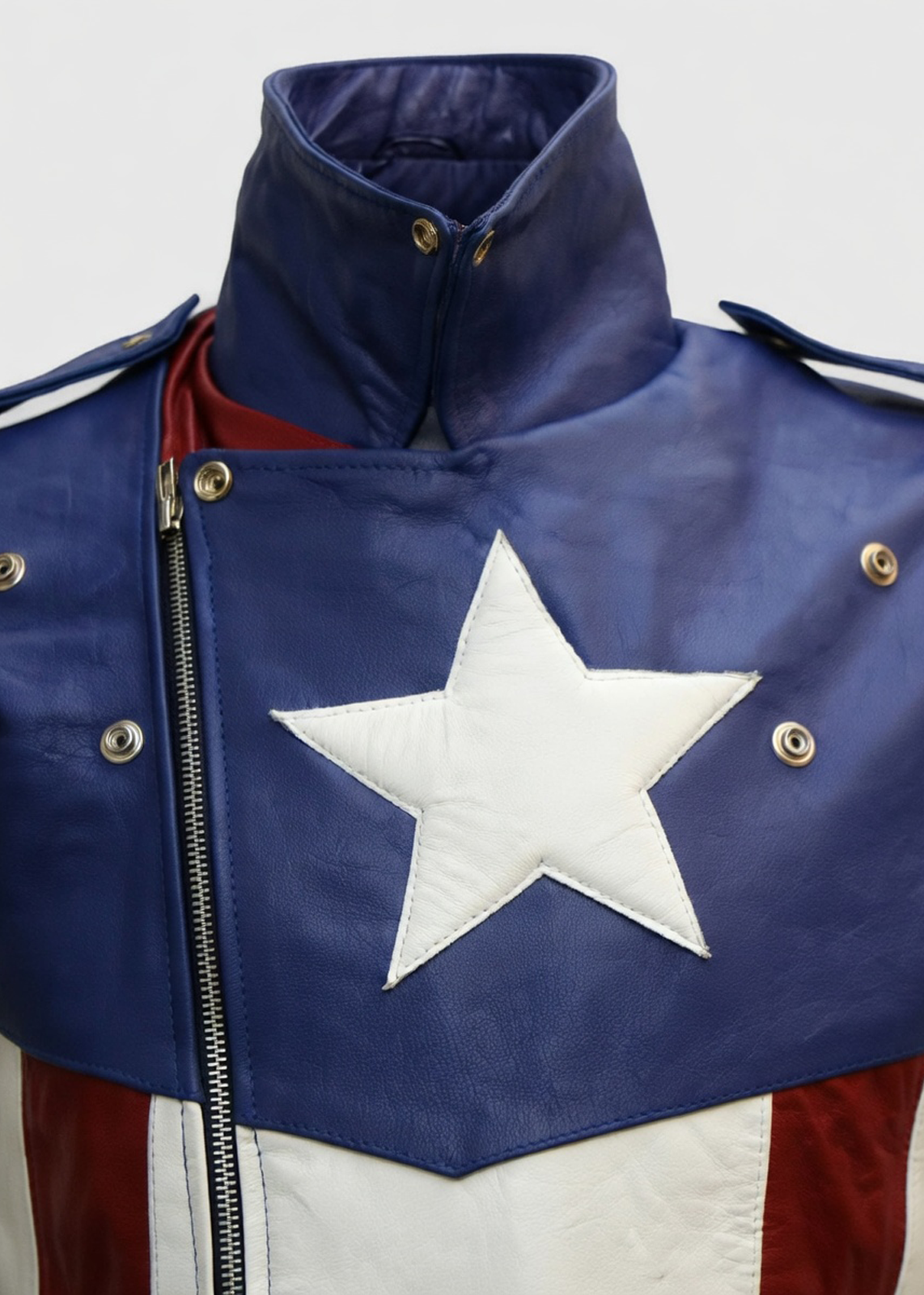Captain America Biker Leather Jacket