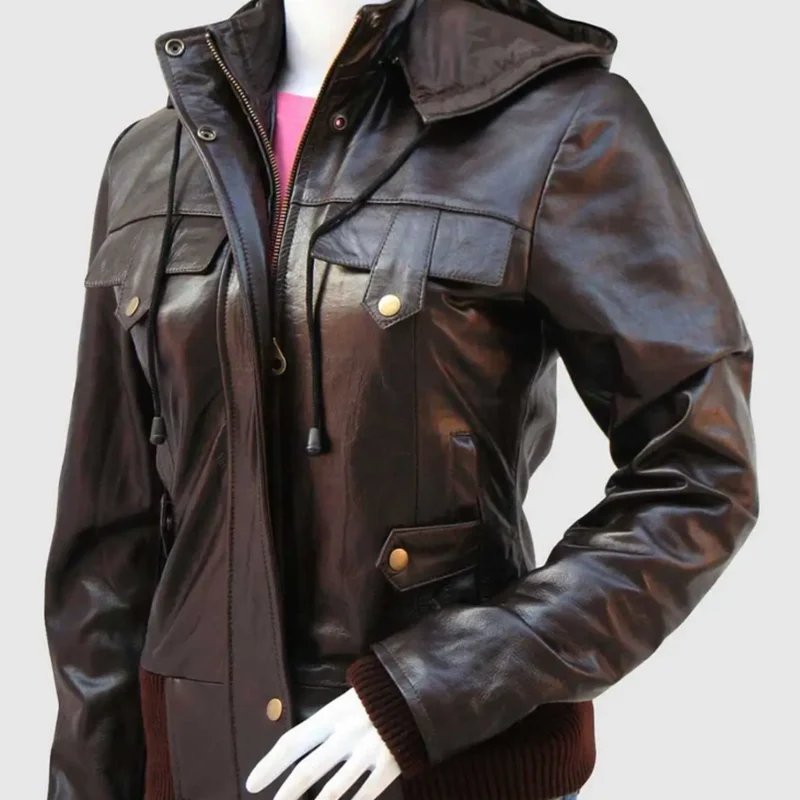 ladies-brown-leather-jacket-with-hood