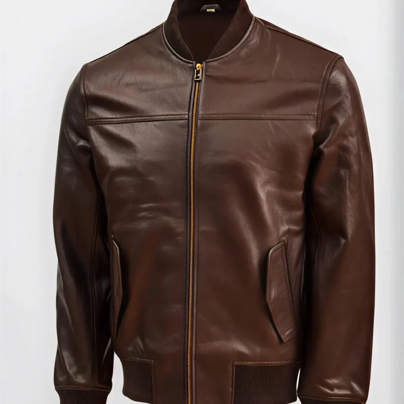 mens-classic-brown-leather-bomber-jacket