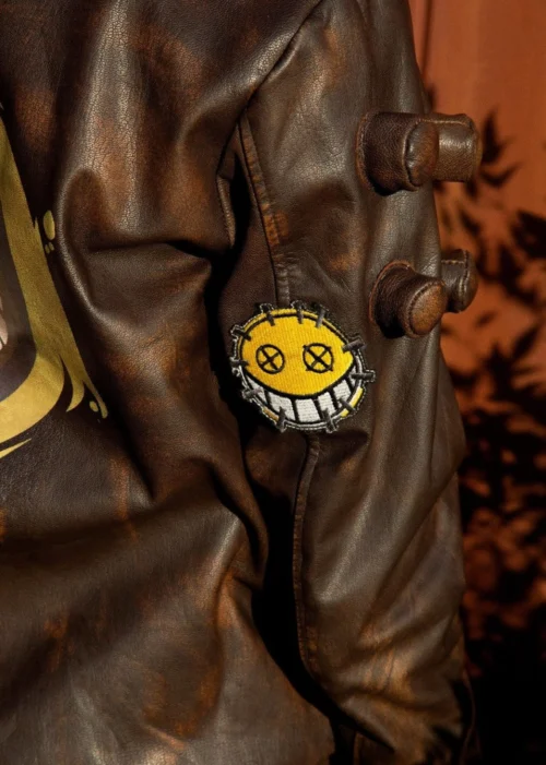 overwatch junkrat cyberpunk steampunk leather jacket closeup 2