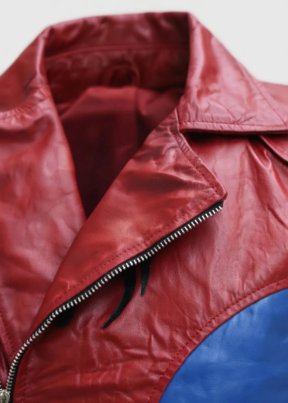 Spiderman Inspired Red & Blue Leather Jacket - Image 5