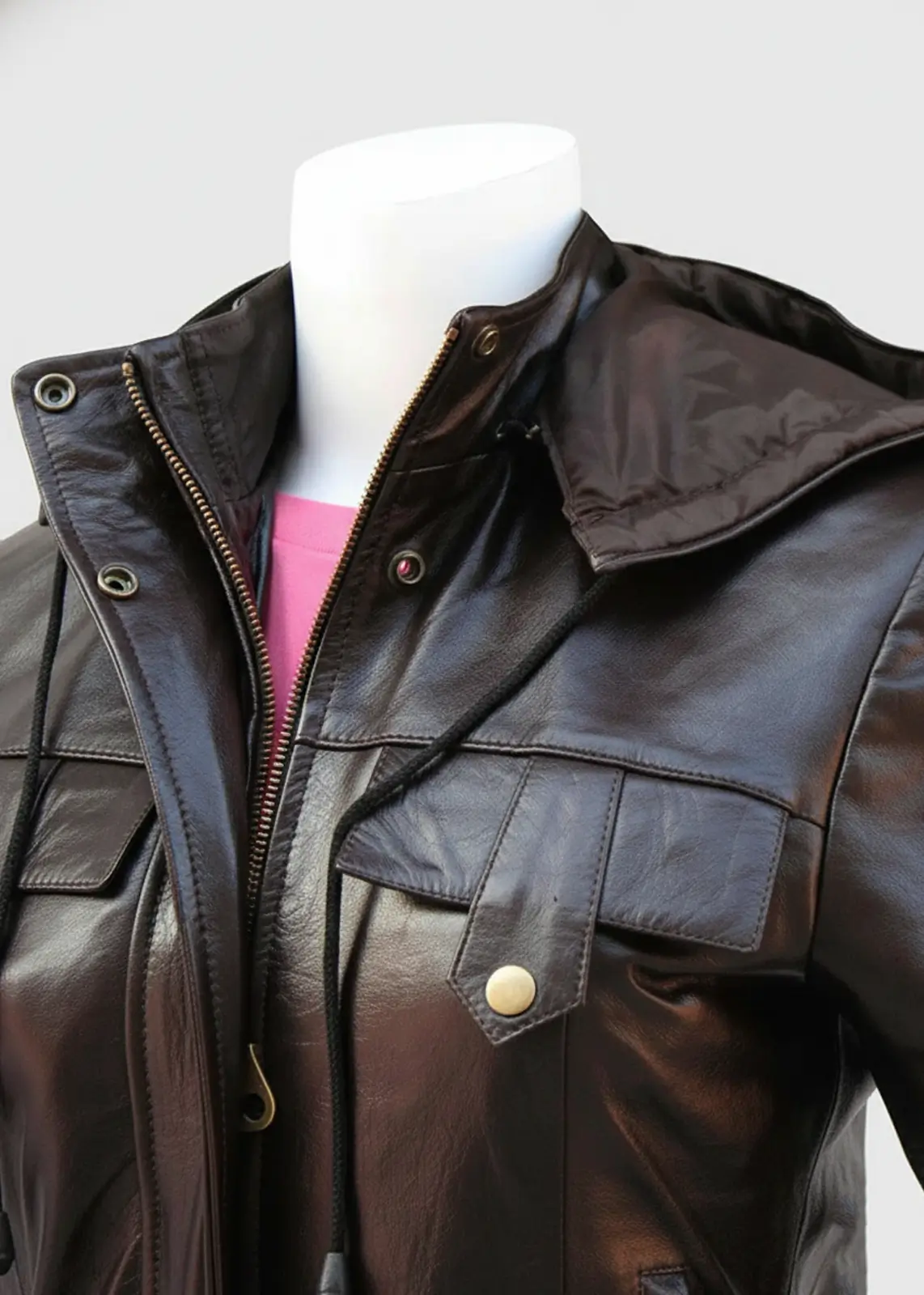 womens-brown-hooded-leather-jacket