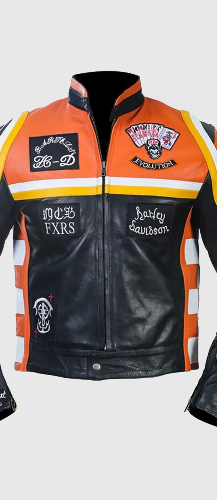 harley davidson and the marlboro man jacket front