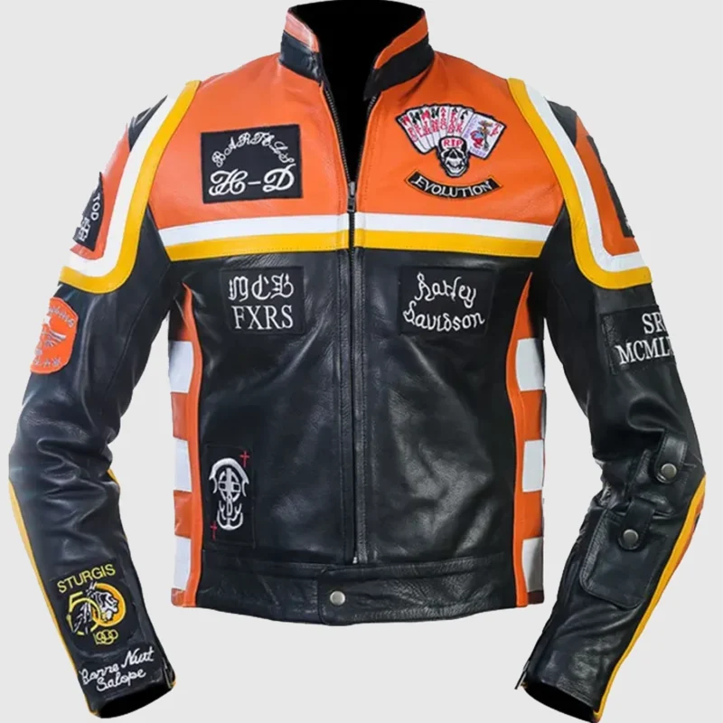 harley davidson and the marlboro man jacket front